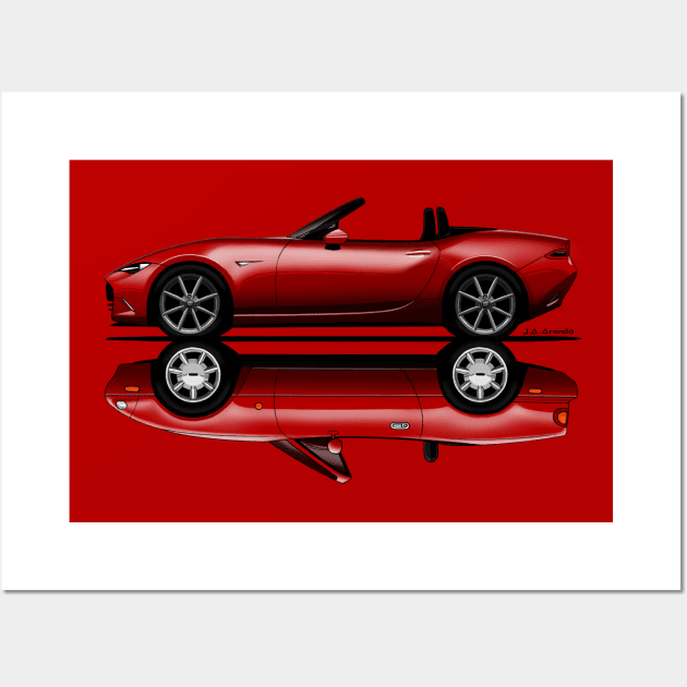 First and modern japanese sportscar generations NA y ND Wall Art by jaagdesign